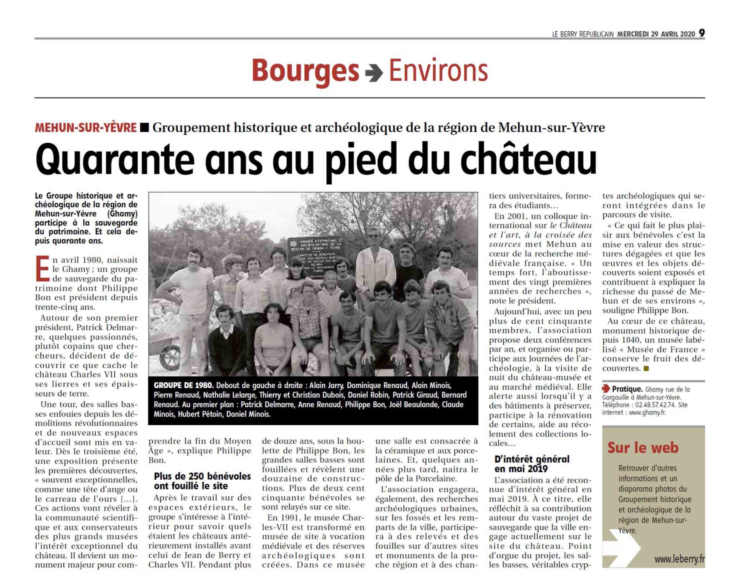 Article de presse 40 ans